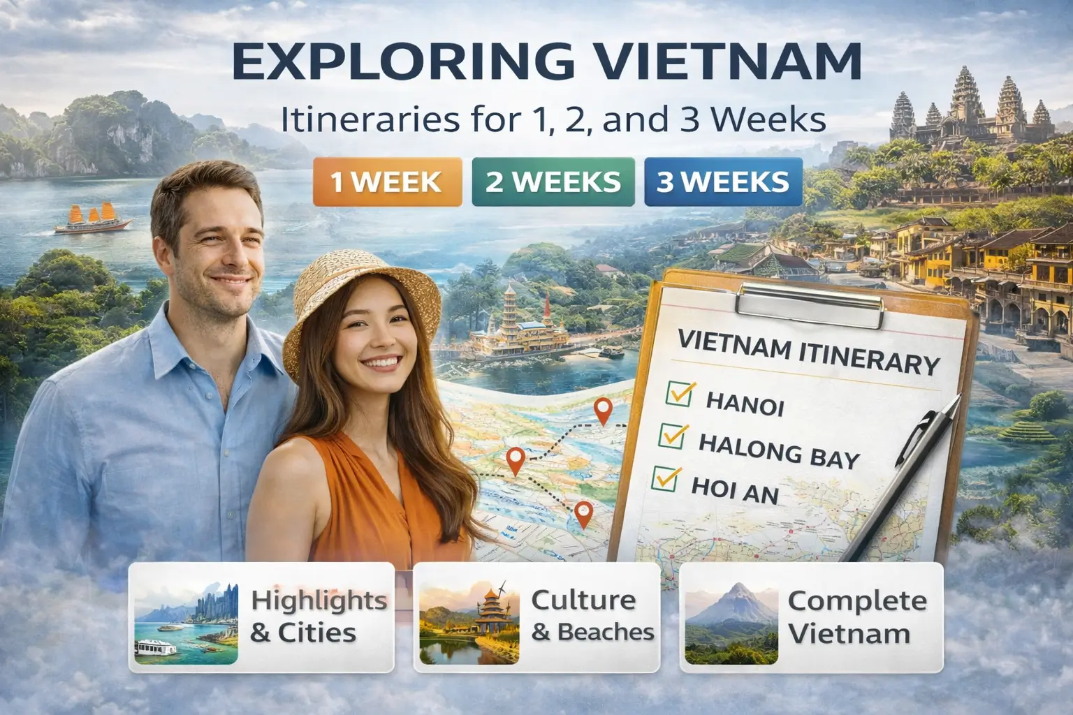 Vietnam Itinerary for 1, 2 or 3 Weeks Travel Plan | VIETNAM CK